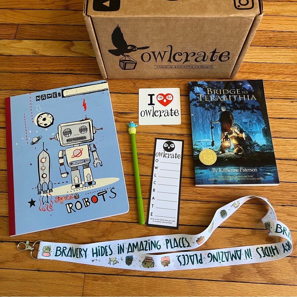 Owlcrate Bridge to Terabithia Fiction Adventure Bookish Bundle, Fandom Book Club